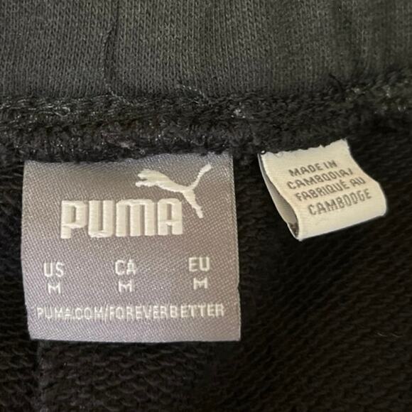 Puma Black High Rise Drawstring Logo Pocket Running Athletic Short Size M - Picture 3 of 3